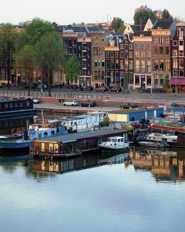 Early Morning Amsterdam Reflections Photograph by Susan Lafleur