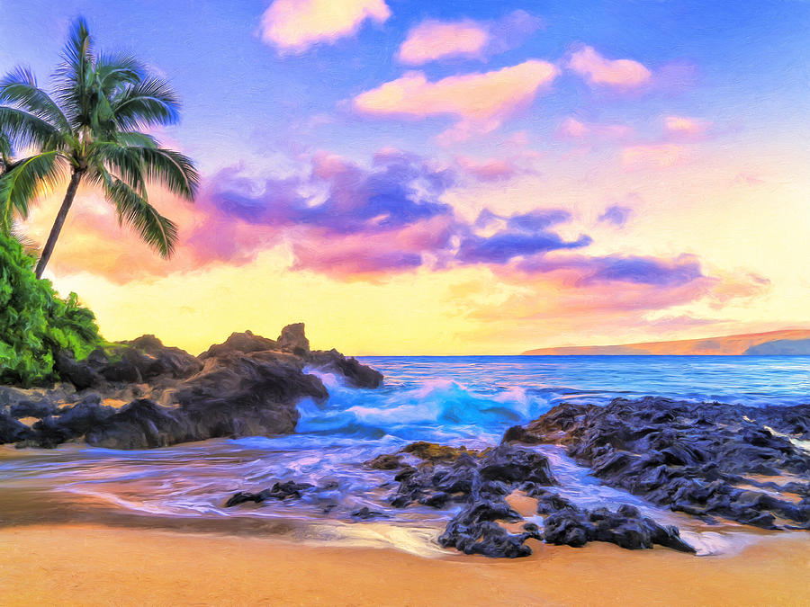 Early Morning at Secret Cove Maui Painting by Dominic Piperata