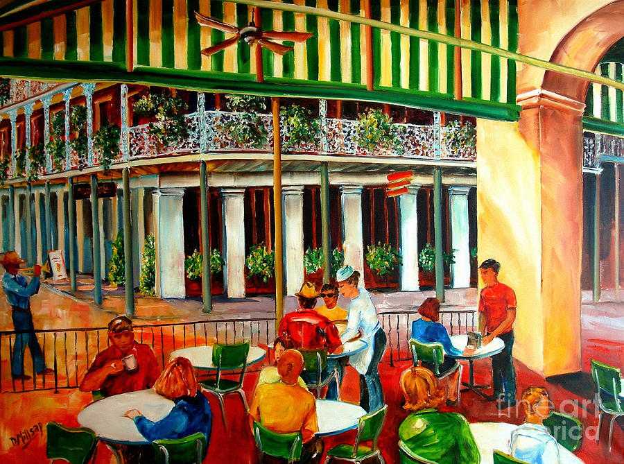 Early Morning at the Cafe Du Monde Painting by Diane Millsap