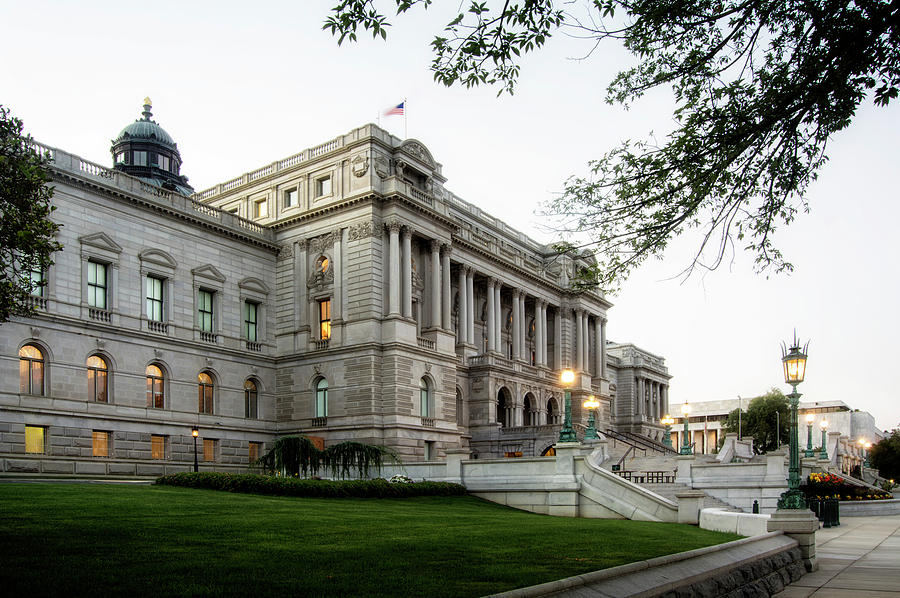 Washington D.c. Photograph - Early Morning At The Library of Congress by Greg and Chrystal Mimbs