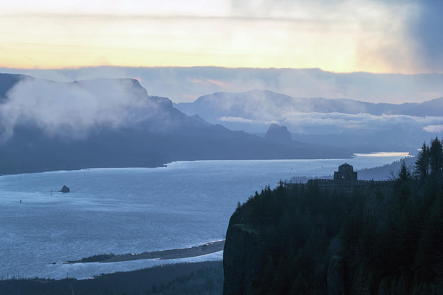 Early Morning Dawn at Columbia River Gorge Photograph by David Gn