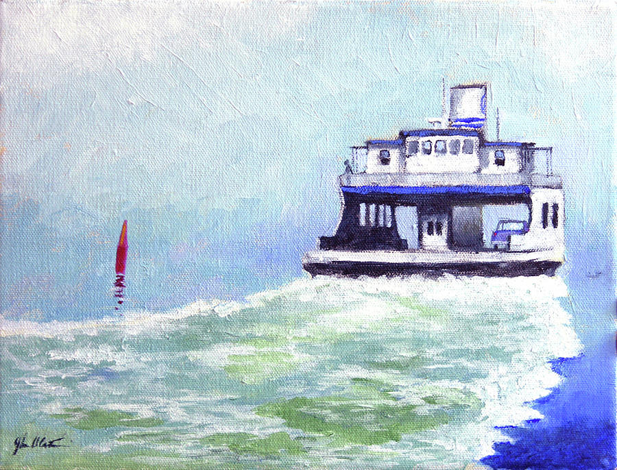 Boat Painting - Early Morning Departure by John Crowther