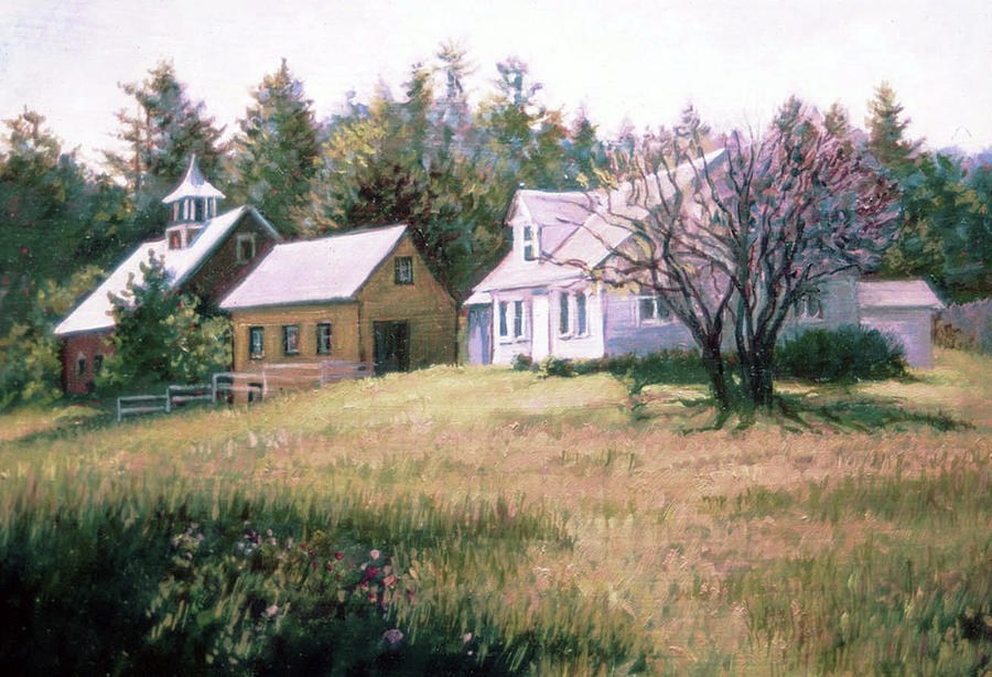Early Morning Farm Painting by Marie Witte