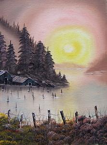Early Morning Fishing Village Painting by Sheldon Morgan
