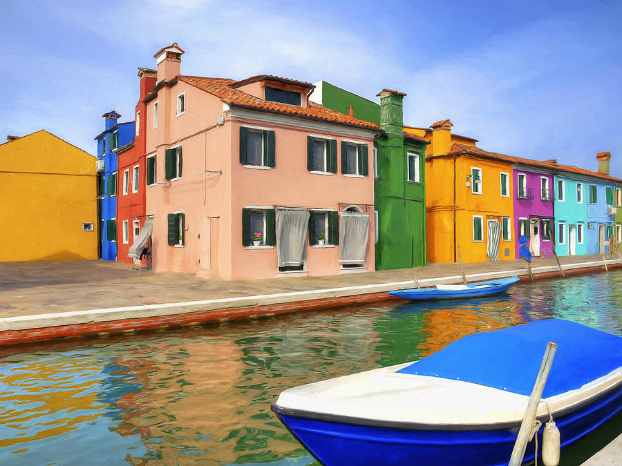 Early Morning in Isola Di Burano Painting by Dominic Piperata