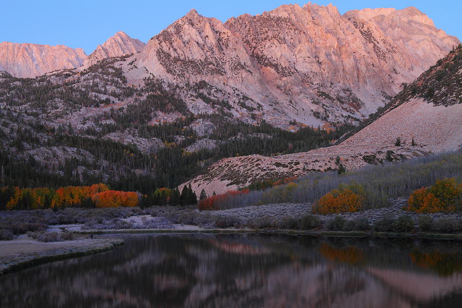 Early morning light at North Lake in the Eastern Sierras during Autumn Photograph by Jetson Nguyen