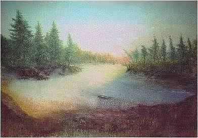 Early Morning Maine Pastel by Brian Higgins Early Morning Maine Pastel by Brian Higgins