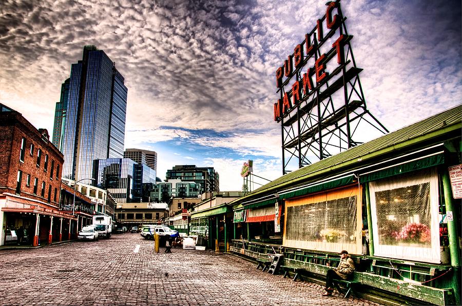 Seattle Photograph - Early Morning Market by Spencer McDonald