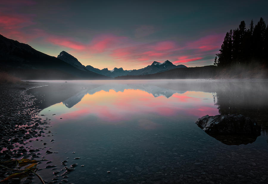 Early Morning on Maligne Lake Photograph by Dan Jurak