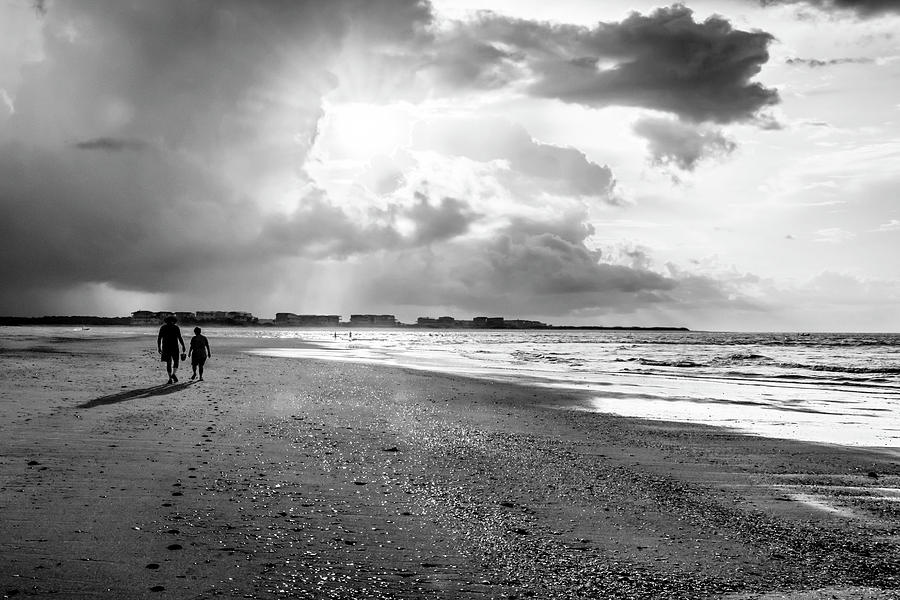 Early Morning on the Beach Scene Photograph by C S Young Jr - Fine Art ...