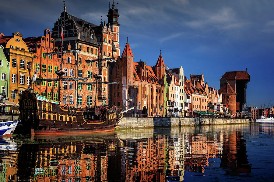 Early Morning on The Motlawa River in Gdansk Poland Photograph by Carol Japp