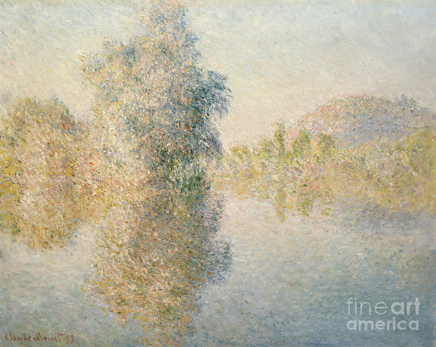 Early Morning on the Seine at Giverny Painting by Claude Monet