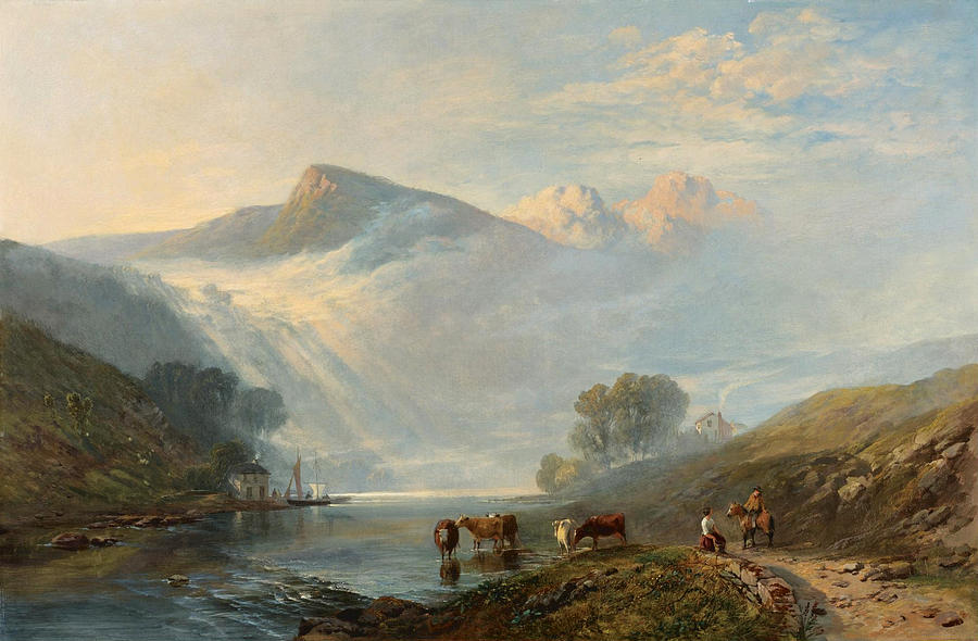 Early Morning on the Wye Painting by George Vicat Cole