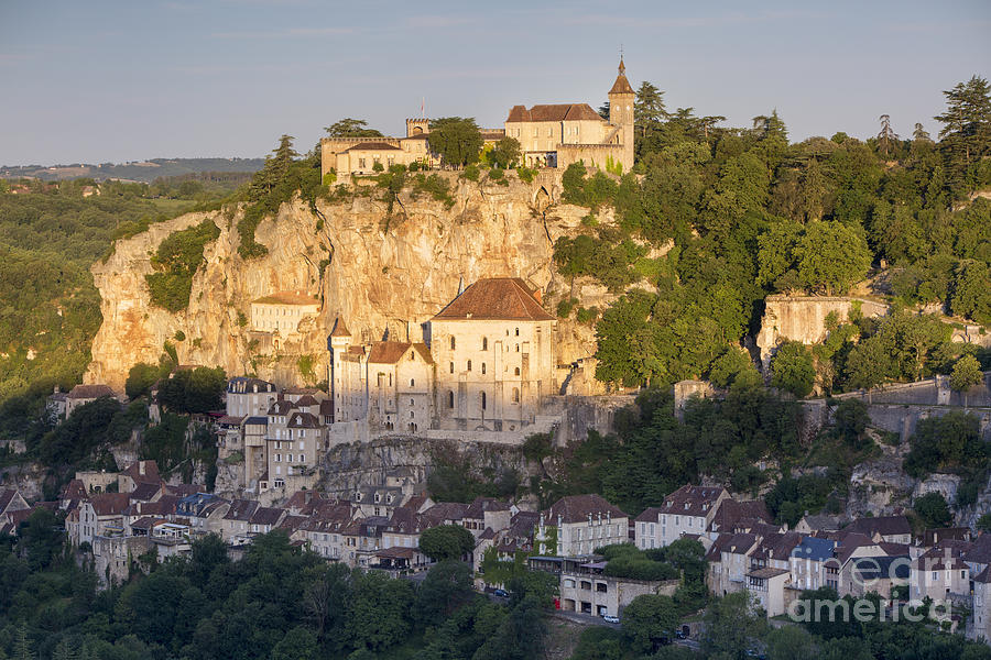Early morning over Rocamadour Photograph by Brian Jannsen
