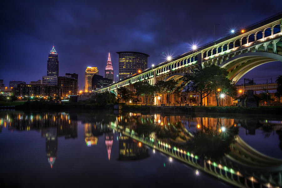 Early Morning Riverside in Cleveland Photograph by At Lands End Photography