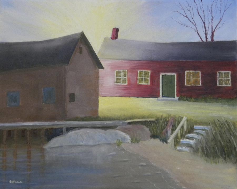 Early Morning Sun At The Shop Painting by Scott W White