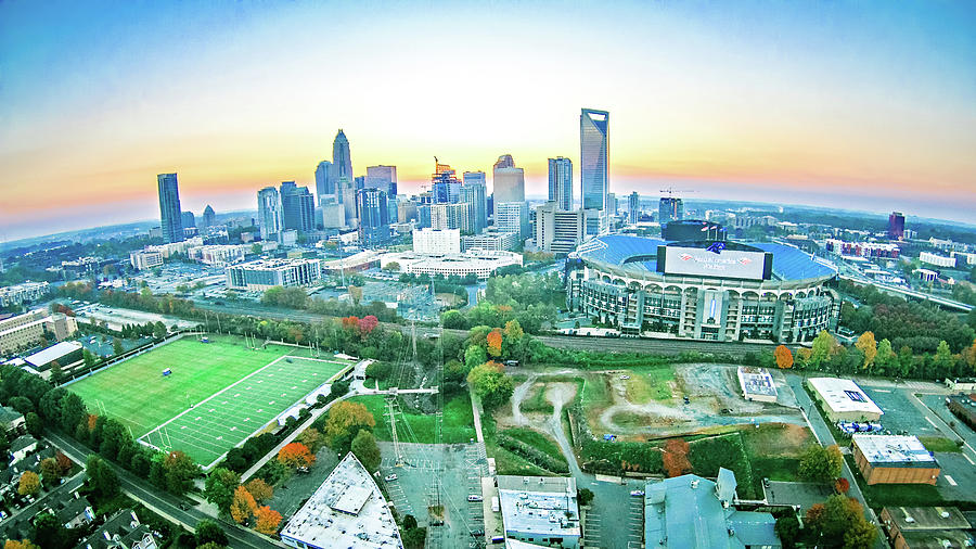Early Morning Sunrise Over Charlotte Nc Photograph by Alex Grichenko