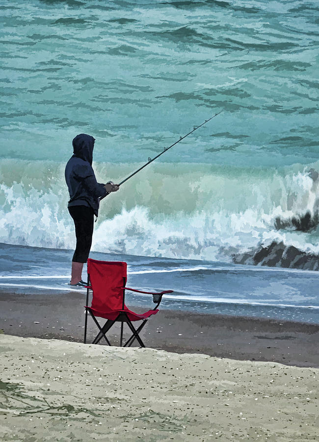 Early Morning Surf Fishing Photograph by Sandi OReilly