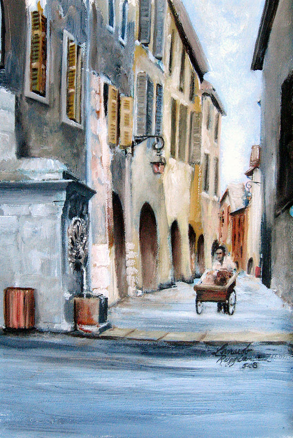Early Morning Vendor  Painting by Leonardo Ruggieri
