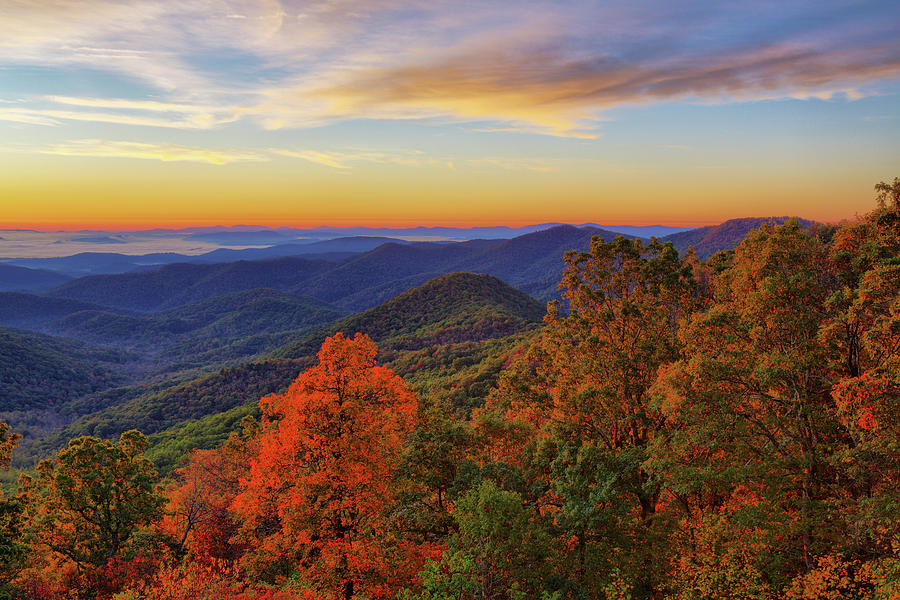 Early Morning View from Mills River Valley Overlook Photograph by ...