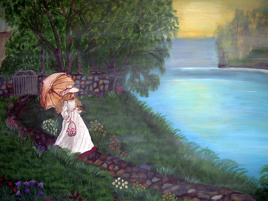 Flower Painting - Early Morning Walk by Vickie Wooten