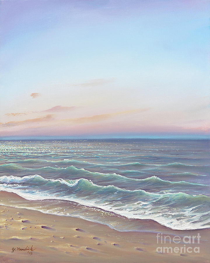 Early Morning Waves Painting by Joe Mandrick