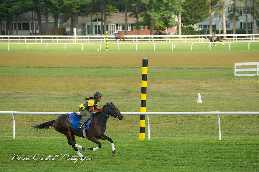 Early Morning Workout at Saratoga 24 Photograph by Michael Gallitelli