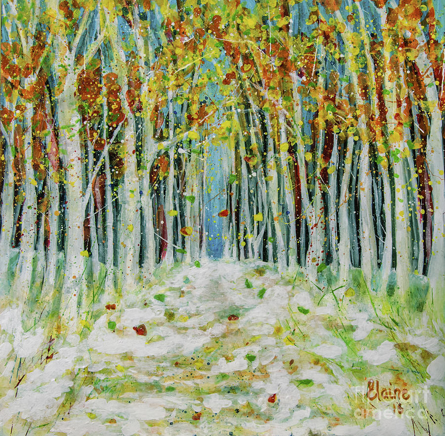 Early Snow Painting by Elaine Berger