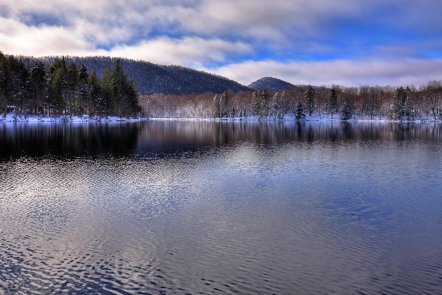 Early Snow on West Lake Photograph by David Patterson