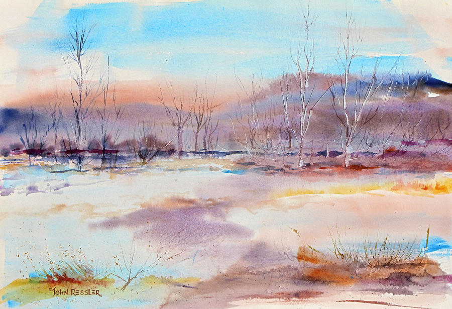 Early Spring at Reecer Creek Painting by John Ressler