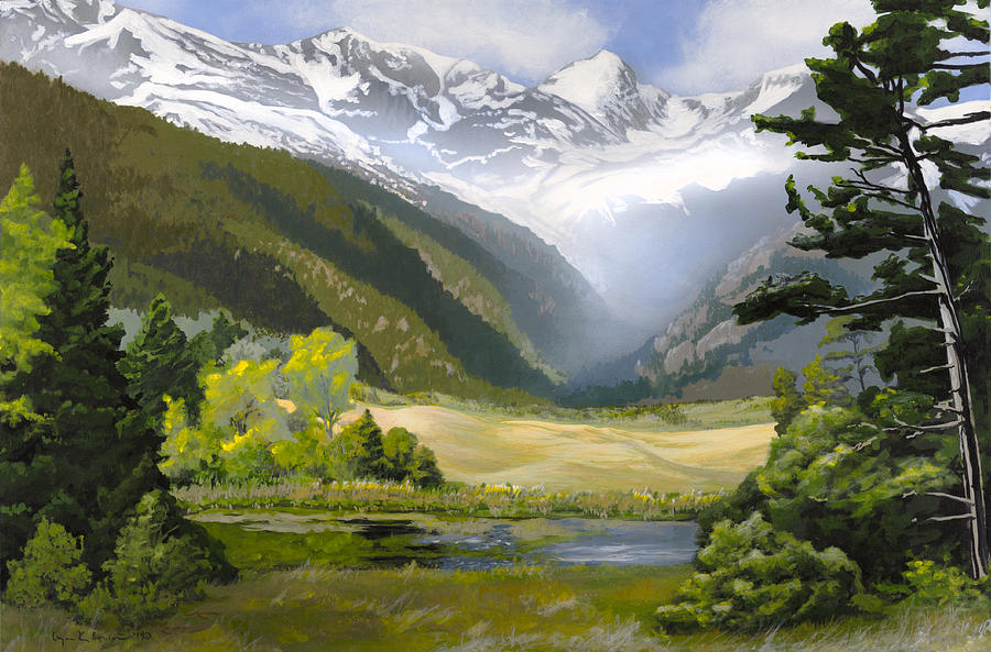 Early Spring in the Mountains Painting by Lynn Hansen