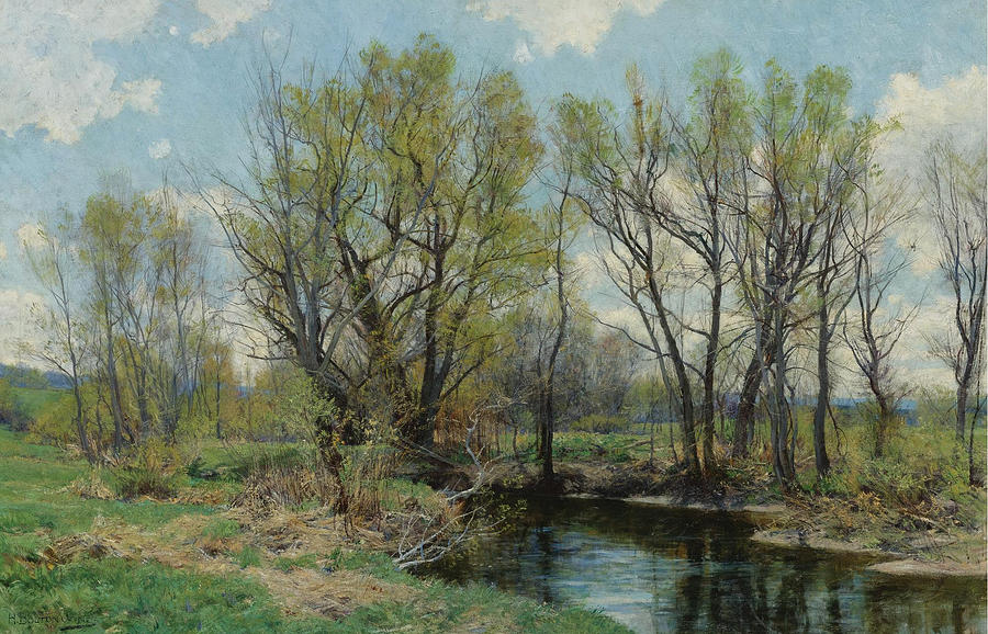 Early Spring Near Sheffield. Massachusetts Painting by Hugh Bolton Jones