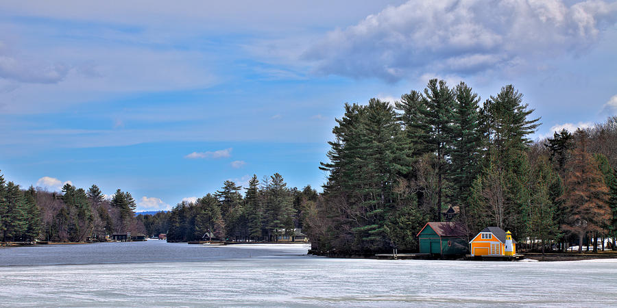 Early Spring on Old Forge Pond Photograph by David Patterson