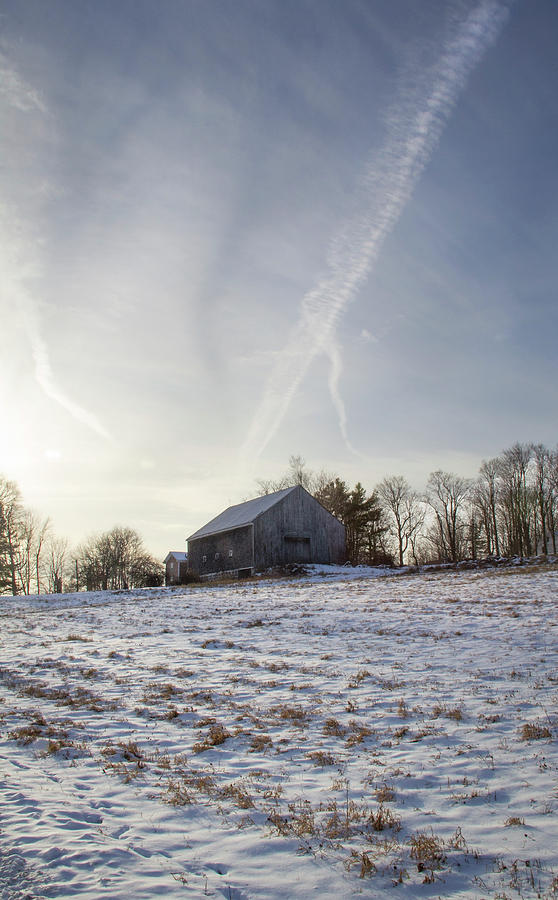 Early Winter Barn Photograph by Michael Friedman