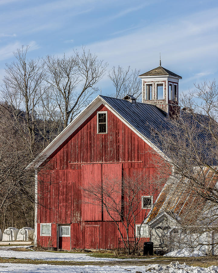 Early Winter Barn Photograph by Tim Kirchoff