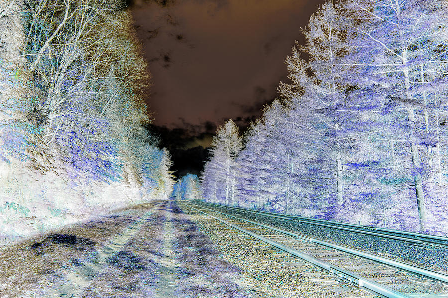 Early Winter on the Tracks - Abstract Photograph by David Patterson