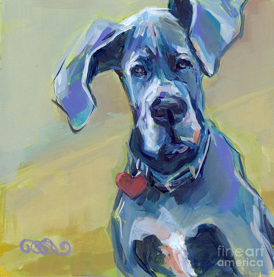 Great Dane Painting - Ears by Kimberly Santini