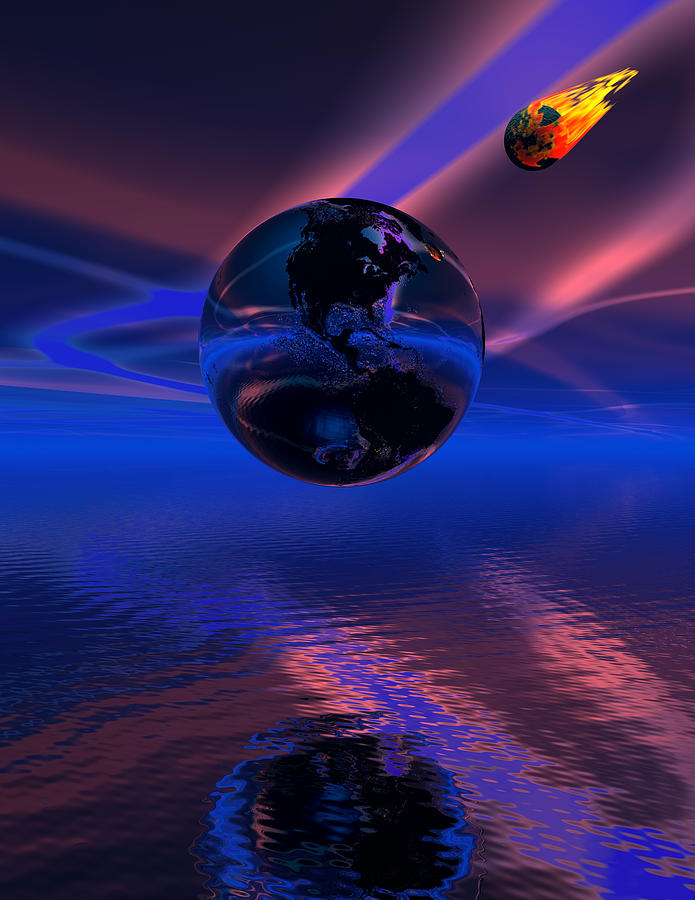 Earth Air Fire Water Collision Course Digital Art By Claude Mccoy