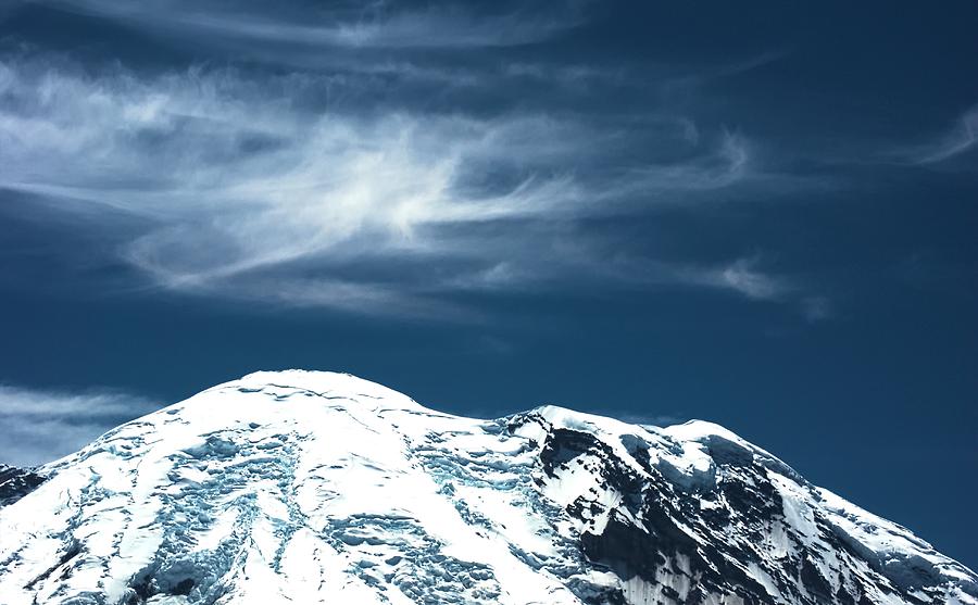 Mount Rainier Photograph - Earth and Heaven by John Rossman