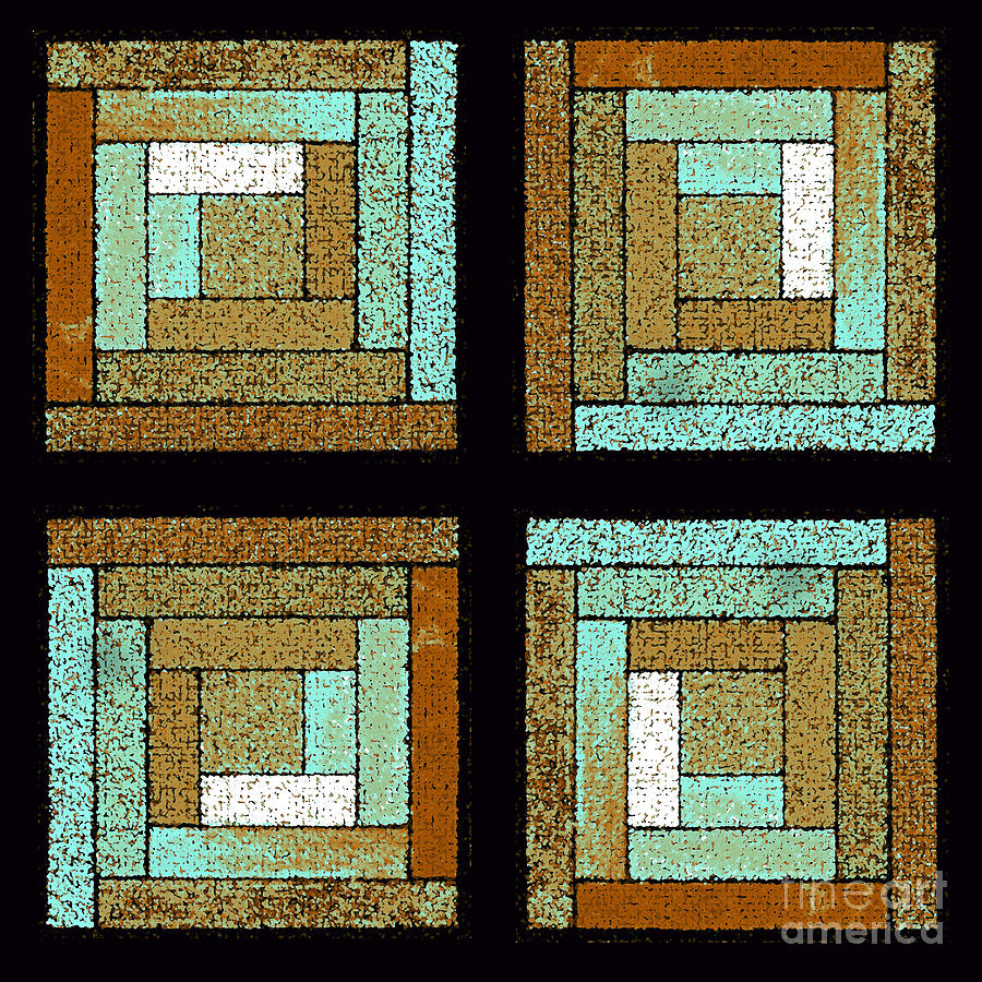 Earth and Sea Quilt Squares Photograph by Karen Adams