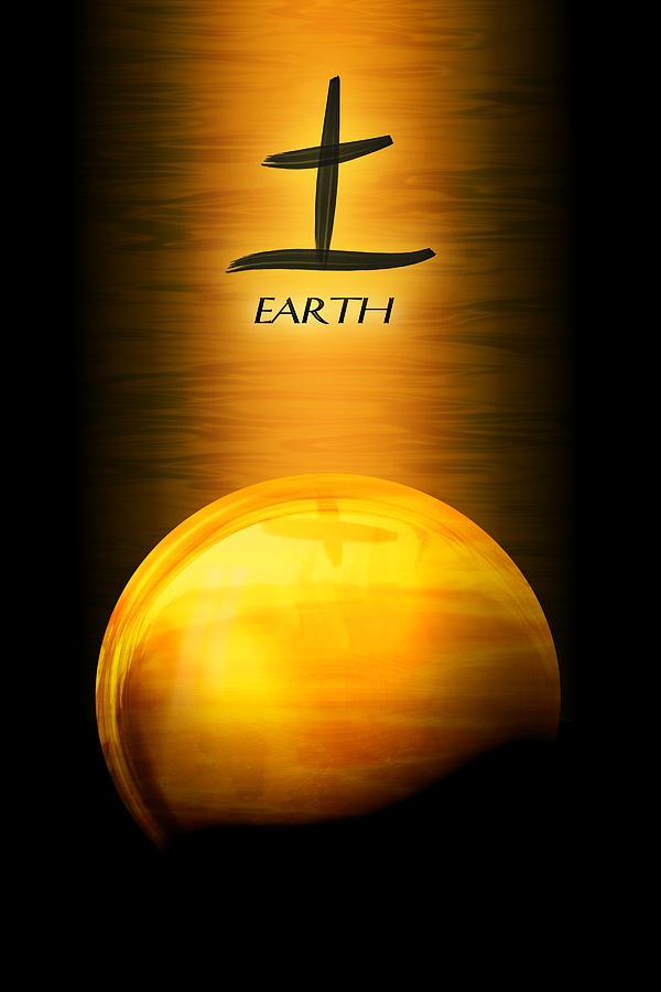 Earth Elemental Sphere Digital Art by John Wills