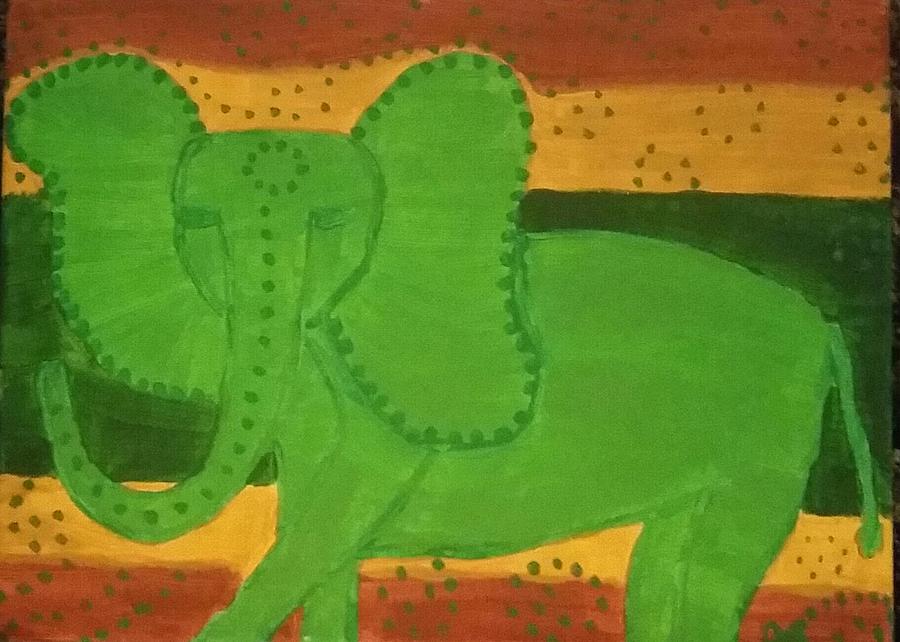 Earth Elephant  Painting by Vale Anoai