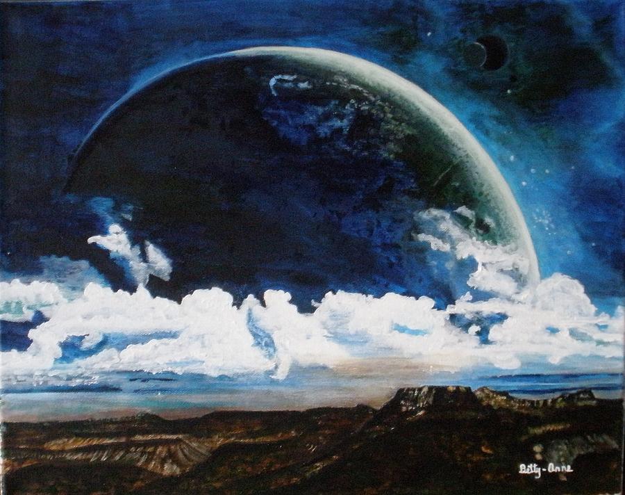 Earth from space Painting by Betty-Anne McDonald