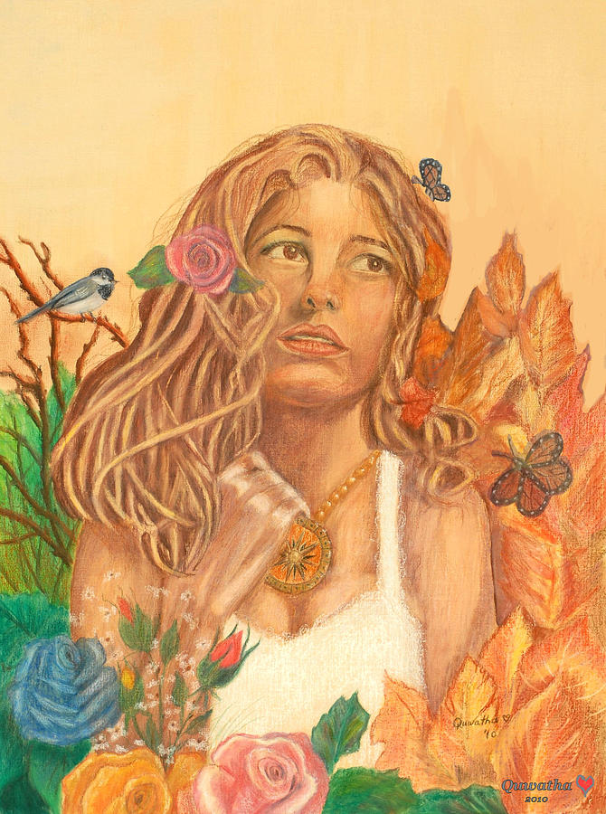 Earth Goddess1 Painting by Quwatha Valentine