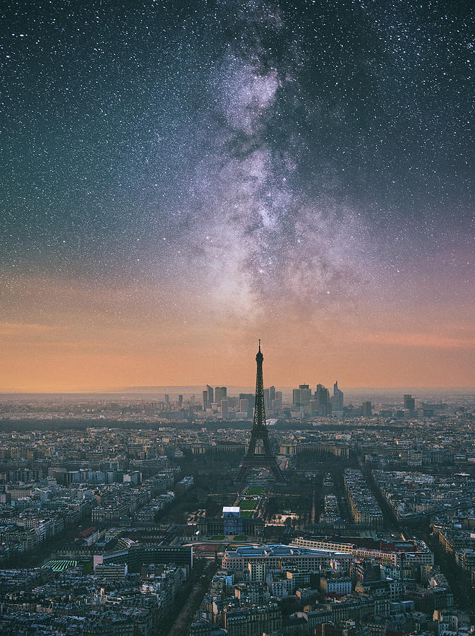 Paris Photograph - Earth Hour in Paris by Darren White
