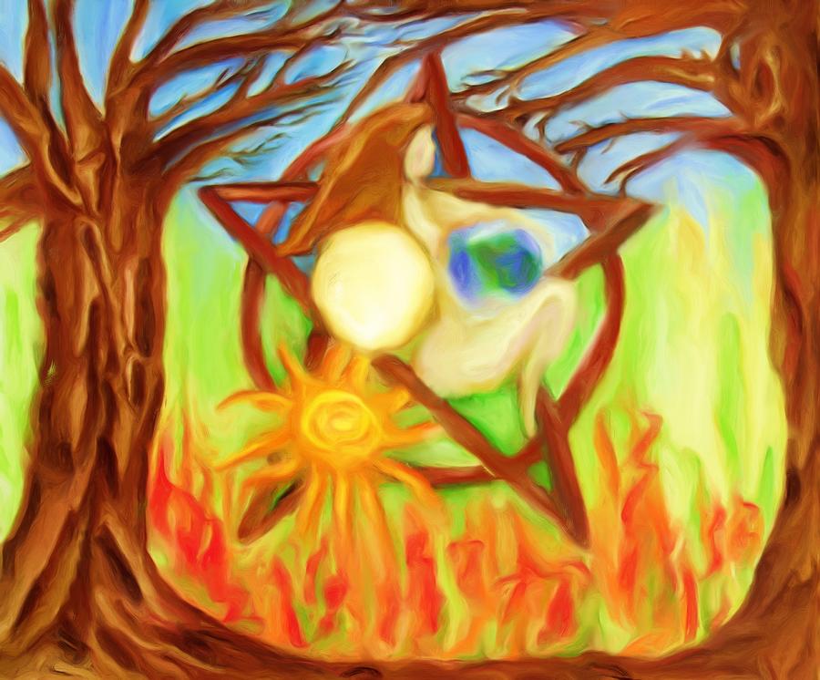 Earth Mother Goddess Painting by Shelley Bain