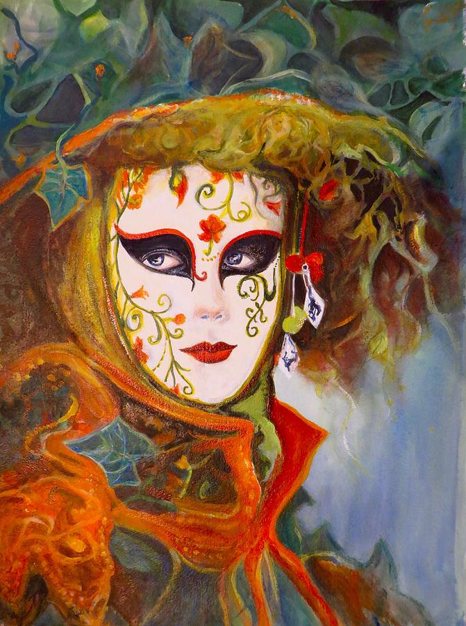 Portrait Painting - Earth Mother by Myra Evans