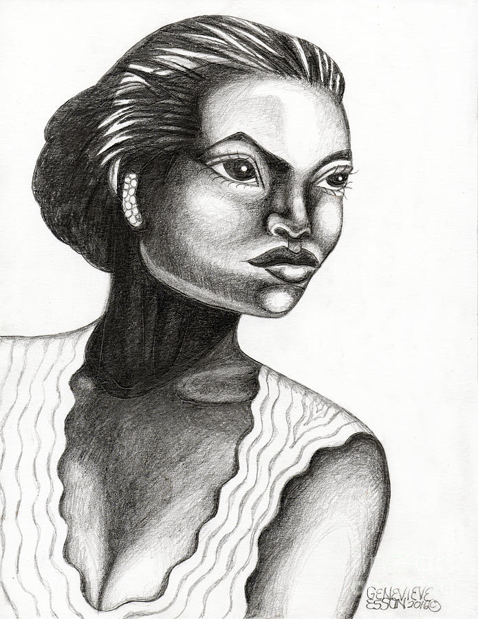 Eartha Kitt Drawing by Genevieve Esson