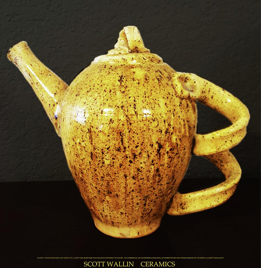 Earthenware teapot Ceramic Art by Scott Wallin