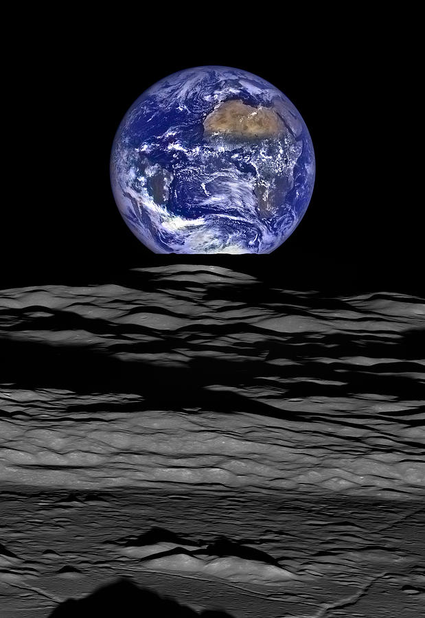 Earthrise As Seen From The Moon Photograph by War Is Hell Store